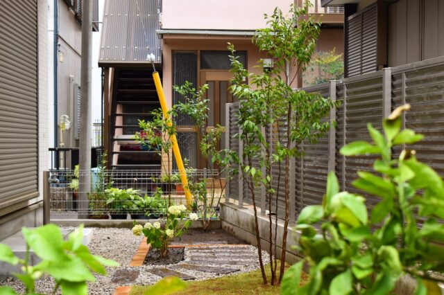 河内です。
埼玉県草加市にて庭づくりに伺いました。
雑草対策を行いつつ、果実も採取できるような彩りのある庭にしたい、予算が限られるのでその中でより良い形を提案してほしいとご相談いただきました。

お客様ご要望のブルーベリーやミカンなどを植栽しつつ全体のバランスを考慮してヒメシャラ、アナベルを添えました。

子どもと芝で遊び、土に触れる空間。
ご家族でお庭を楽しんでいただけたら本望です。

#越谷市　#植木屋　#庭づくり